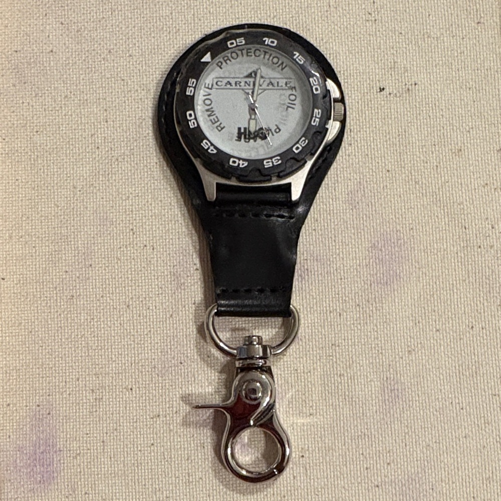 1990’s ***Carnival*** Pocket Watch with Black Leather Strap